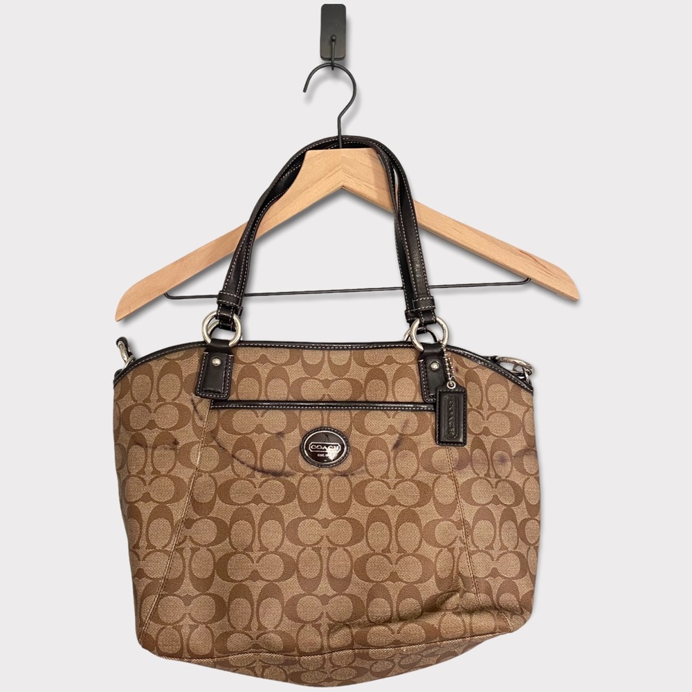 Coach Signature Peyton Pocket Tote Bag F-19816